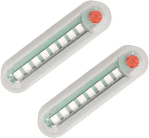 Vista 2 de Aolyty Luces de advertencia solares, luz LED intermitente solar impermeable, paquete de 2 luces estroboscópicas solares para camiones, vehículos
