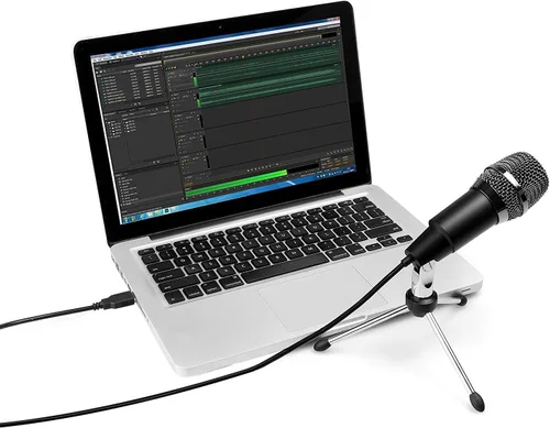 Vista 9 de Fifine Micrófono USB, Plug & Play Home Studio – Micrófono de condensador USB para Skype, grabaciones para YouTube, Google Voice, juegos de Búsqueda