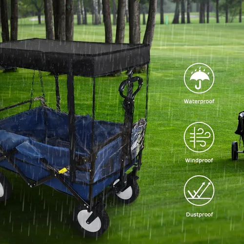 Vista 6 de Cubierta de lluvia para carro, cubierta de lluvia para empujar, accesorios de toldo plegable para caravana adecuada para acampar al aire libre
