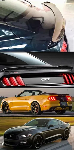 Vista 3 de Alerón para cajuela de fibra de carbono para Ford Mustang S550 GT H Style 2015-2016