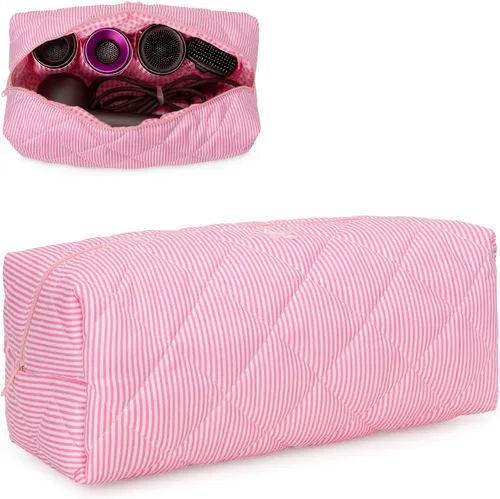 Vista 13 de HiTotes Bolsa de viaje para herramientas para el cabello, compatible con Dyson Airwrap, bonita funda de viaje floral para Shark Flexstyle Forro a