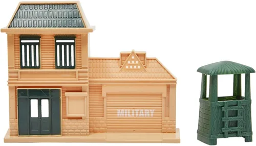 Vista 5 de BLUE PANDA Juego de 300 figuras de acción del ejército con bolsa con cremallera, soldados de plástico rojo, plateado, bronceado y verde con tanques