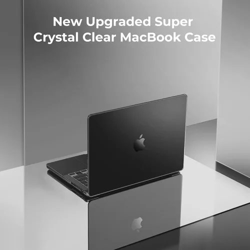 Vista 2 de EooCoo Funda compatible con MacBook Pro de 14 pulgadas M5 2026 2025-2021 M4 M3 M2 M1 Pro/Max Chip, carcasa dura transparente, fácil de instalar