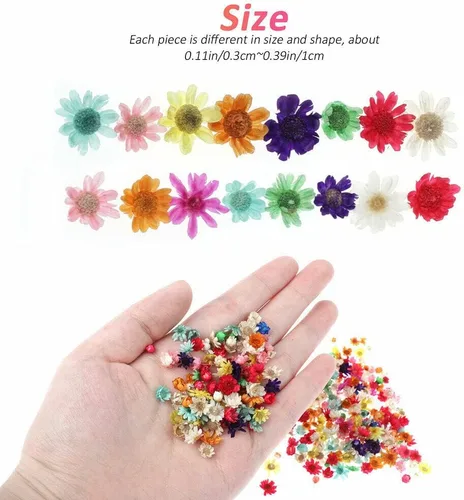 Vista 4 de 710pcs DIY flores secas dispersas aromaterapia vela colgante de resina epoxi