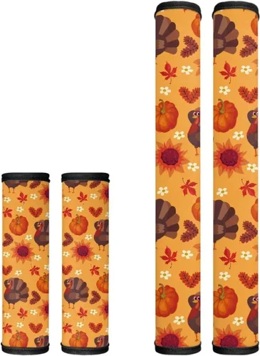 Vista 35 de Juego de 4 fundas para manijas de microondas con diseño de rayas de vaca tribal, azteca, decoración de cocina, antideslizantes, a prueba