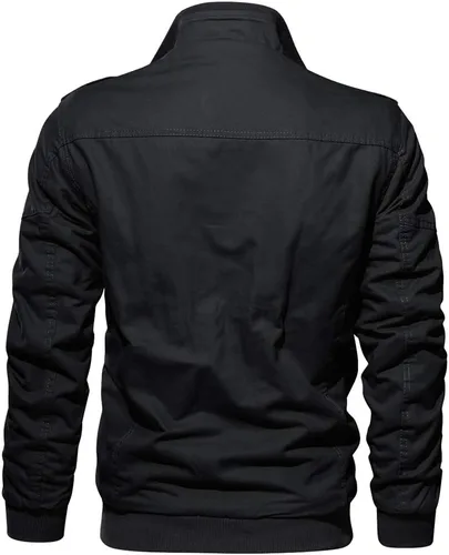 Vista 2 de EKLENTSON Men's Winter Jacket with Multi Pockets Zip Front Thick Thermal Fleece Lined Coat Work Cargo Jacket for Men