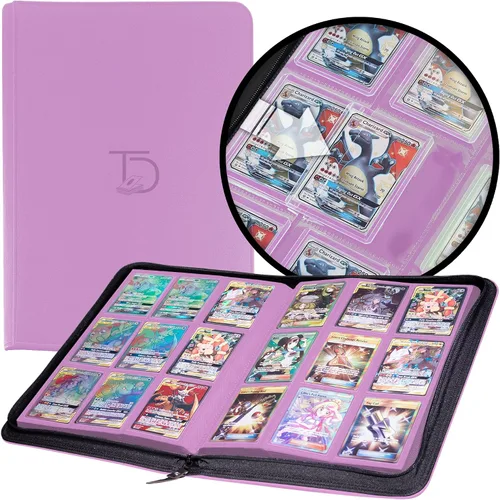 Vista 10 de TopDeck TopLoader Carpeta Contiene más de 200 estuches duros tipo Toploader Álbum de 9 bolsillos para tarjetas de colección Carpeta de Amarillo