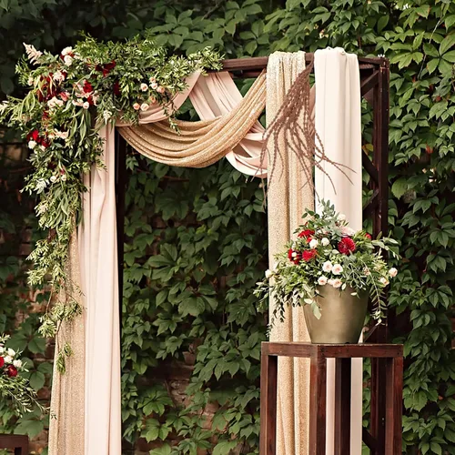 Vista 4 de NOLITOY Pasteles de arroz falsos colgantes para bodas, arreglos florales, decoraciones de fiesta, decoración de mesa