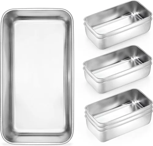 Vista 20 de Onader Molde para pan para hornear, sartén profunda de acero inoxidable de 9 x 5 pulgadas
