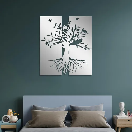 Vista 2 de Árbol de la vida de gran tamaño, decoración de pared de metal, árbol de la vida, arte de pared de metal grande para colgar en la habitación