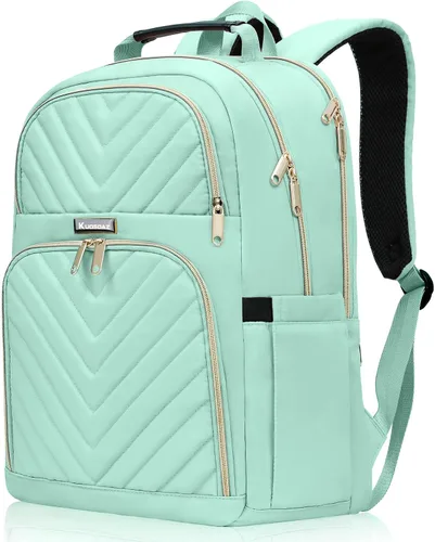 Vista 14 de Big Student Mochila Universitaria Mujeres Secundaria Escuela Secundaria Verde militar