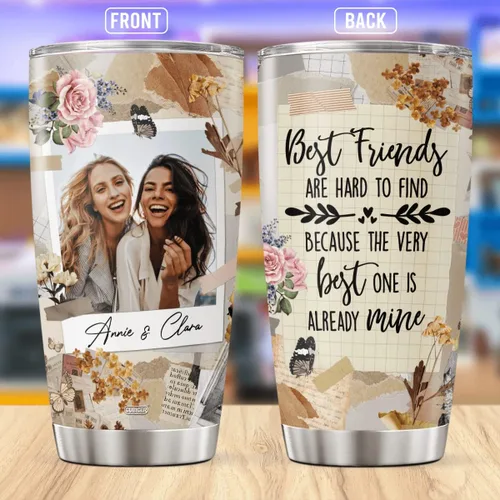 Vista 3 de CUBICER Vasos de café personalizados con foto personalizada para mejores amigos, tazas de té con tapa, frases divertidas, nombre personalizado