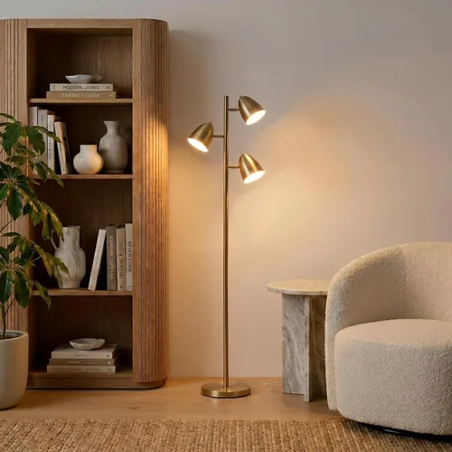 Vista 6 de Brightech Jacob - Lámpara de pie LED moderna, lámparas de pie brillantes para salas de estar y dormitorios, lámpara de iluminación LED alta
