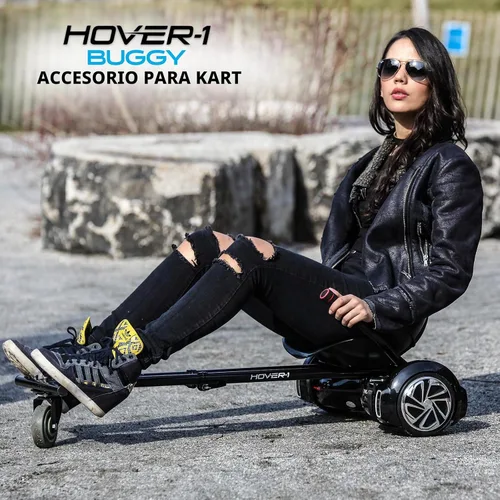 Vista 5 de Hover-1 Accesorio para buggy Kart Compatible con la mayoría de aeropatinetas eléctricas de 6.5 y 8 pulgadas, control de rueda trasera operado a