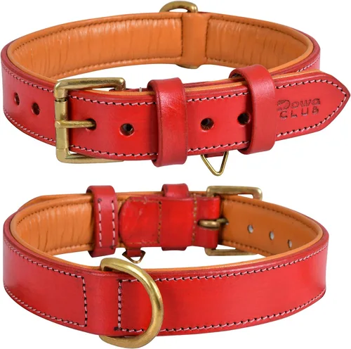 Vista 12 de Collar de cuero para perro Collar de cuero para perros pequeños, collar de perro de 0.75 pulgadas de ancho, negro, genuino, de grano completo
