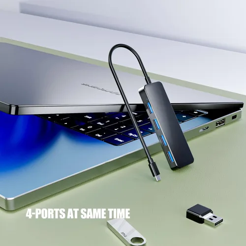 Vista 4 de Hub USB C 4 puertos, Eanetf USB C a USB Hub 3.0 Divisor USB para Mac Pro, iMac, iPad Pro, Chromebook, Pixelbook, Dell XPS, Samsung y más