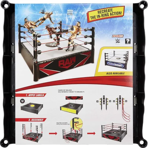 Vista 4 de WWE Ring Superstar (14 pulgadas) con Lona de Resorte y Cuerdas Flex Reales para Figuras de Acción; Regalo para Edades de 6 Años en Adelante