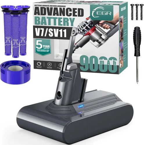 Vista 9 de EGR Repuesto de batería premium de 6200 mAh V6 compatible con Dyson V6 Animal V6 Absolute V6 Motorhead V6 Fluffy SV03 SV04 SV05 SV06 SV07 SV09 DC58