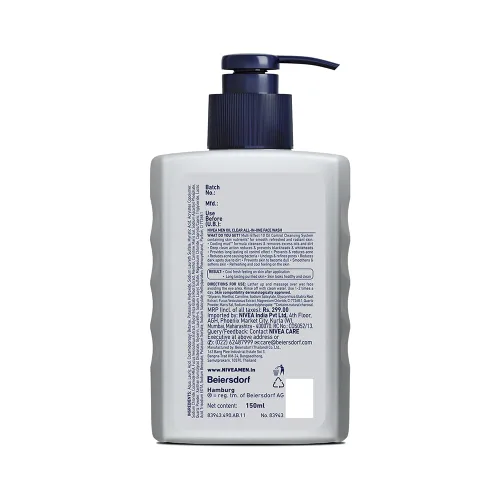 Vista 10 de Nivea Lavado facial todo en uno para hombre con control de aceite - 5.1 fl oz