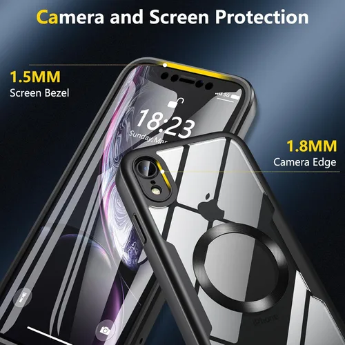 Vista 3 de BESINPO Funda magnética a prueba de golpes con protector de pantalla integrado, protección de cuerpo completo de grado militar, compatible