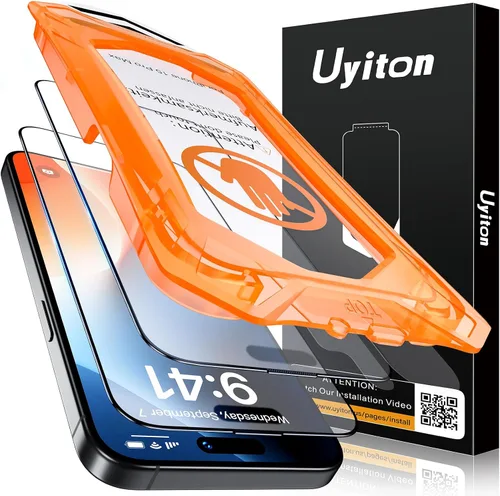 Vista 20 de Uyiton Protector de pantalla de privacidad para iPhone 16 Pro Max, [fácil de instalar] [cero burbujas] de cobertura completa inastillable