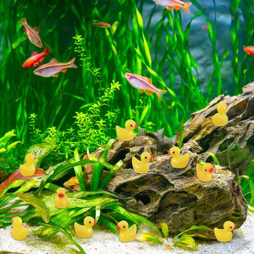 Vista 4 de GADIEDIE 130 Piezas Mini Patos de Resina, Figuras en Miniatura Pato de Jardín de Hadas, Pequeño Pato de Resina para el Hogar Esconder Juego