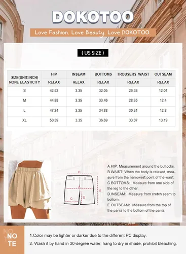 Vista 6 de Dokotoo Pantalones cortos para mujer, pantalones cortos de tenis, mini envolventes, para playa, con cintura alta, falda de verano 2023, tallas S-XL