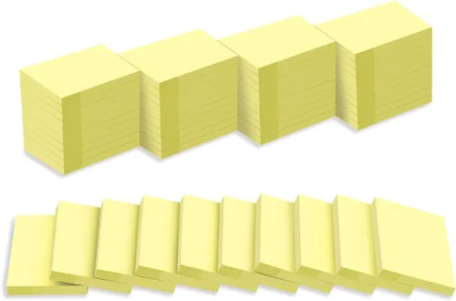 Vista 8 de (50 blocs) notas adhesivas de 1.5 x 2, 10 colores de notas autoadhesivas, almohadillas adhesivas, reciclables, autoadhesivas, fáciles de publicar