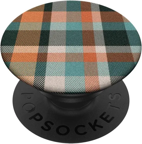 Vista 6 de Tema de cuadros de otoño PopSockets MagSafe PopGrip con tema de calabaza de otoño para iPhone