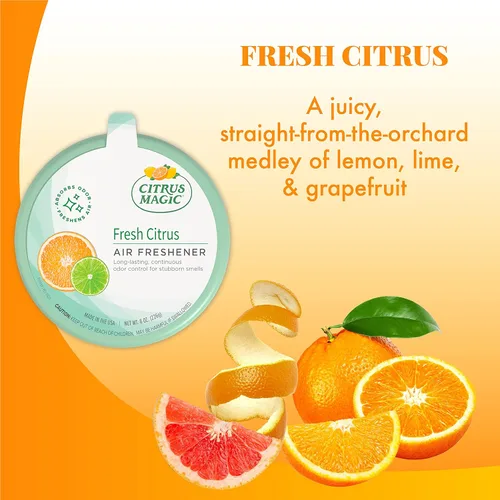Vista 3 de Citrus Magic Paquete de 2 ambientadores sólidos, 8 onzas, cítricos