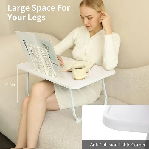 Vista 3 de 28 x 16 pies Mesa plegable extragrande para computadora portátil para cama, escritorio de piso, ideal para comer, estudio, uso de computadora