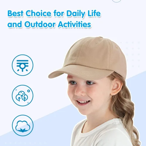 Vista 99 de Peecabe Gorra de béisbol para niños pequeños, unisex, de algodón, ajustable, para bebés, niños, gorra de béisbol para niñas de 1 a 5 años