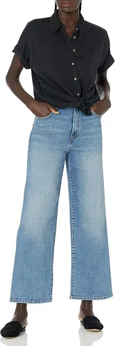 Vista 4 de Daily Ritual Camisa de manga corta extragrande Tencel para mujer