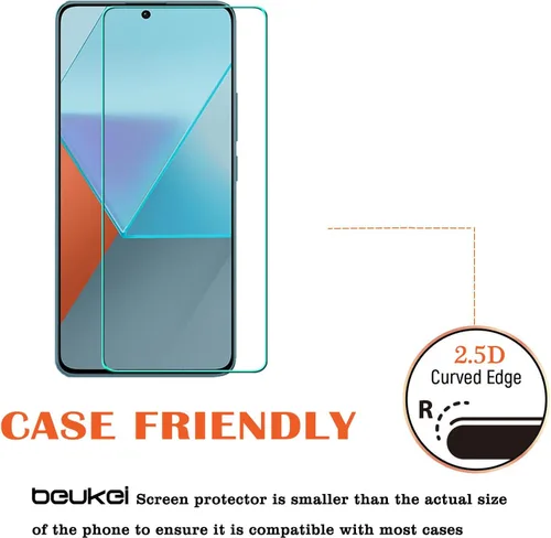 Vista 4 de (3 unidades) Compatible con Xiaomi Redmi Note 13 Pro 5G / Redmi Note 13 Pro Protector de pantalla de vidrio templado, sensible al tacto, compatible