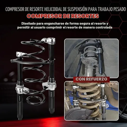 Vista 2 de BILITOOLS Juego de 2 piezas de compresión de resorte helicoidal Macpherson de alta resistencia con mordazas de seguridad y soporte, carga