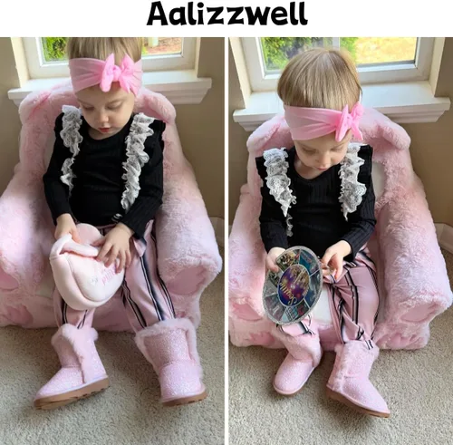 Vista 3 de Aalizzwell Conjunto de pantalones anchos de otoño para niñas recién nacidas