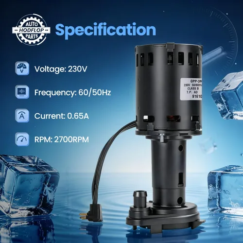 Vista 4 de 9161079-06 Bomba de agua de repuesto para máquina de hielo para ICE-O-MATIC 230-Volt 2700-RPM Reemplazar # 9161079-03, 9161076-02, ICE9161076