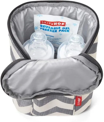 Vista 2 de Skip Hop Bolsa para biberones, Grab & Go, Chevron, 6.75 x 3.5 x 9 pulgadas (paquete de 1)