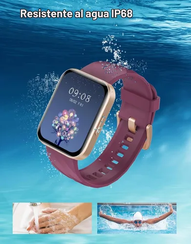 Vista 5 de Relojes inteligentes para hombres y mujeres (respuestas/hacer llamadas) compatibles con teléfonos iPhone Android, reloj inteligente de 1.85