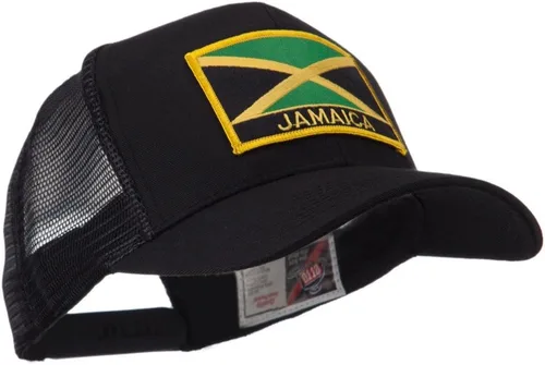 Vista 4 de Gorra de malla parcheada con letra de bandera de América del Norte