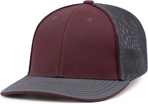 Vista 35 de Pacific Headwear Gorra unisex Pacific Headwear Trucker Flexfit® para adultos Grafito/Negro/Negro