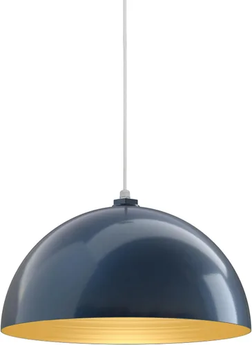 Vista 100 de Steel Lighting Co. Melrose - Lámpara colgante Montada en el techo Cúpula redonda de 18 pulgadas Estilo moderno contemporáneo de granja