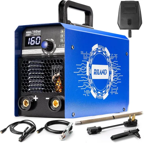 Vista 8 de RILAND Soldador de Electrodo, Máquina de Soldadura de Arco Portátil de 110V – 4.4 lb Liviano, Arranque en Caliente, Anti-Adherente y Protección