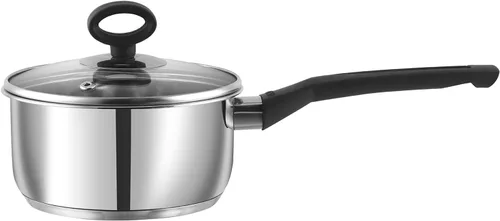 Vista 4 de Vinod Juego de utensilios de cocina Trento de acero inoxidable apto para inducción, 3 piezas, cacerola (6.3 in/1,5 litros), 1 cacerola