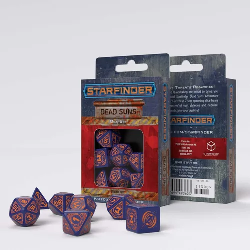 Vista 2 de Q-Workshop Starfinder Dead Suns Juego de dados 7 juegos de mesa