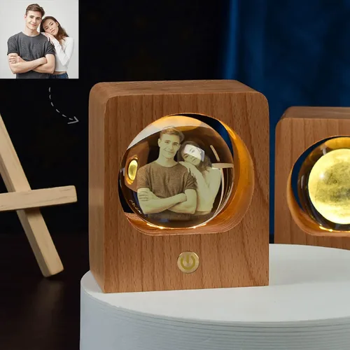 Vista 15 de Foto de cristal personalizada, regalos personalizados con tu propia foto para mamá, papá, pareja, familia, impresión en color personalizada, regalos