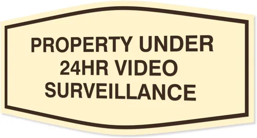 Vista 31 de Fancy Property - Señal de videovigilancia (cámara) de menos de 24 horas (negro) - Pequeño (paquete de 1)