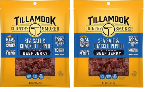 Vista 9 de Tillamook Country Smoker Carne seca de madera dura ahumada con miel, 2.5 onzas (Paquete de 12)