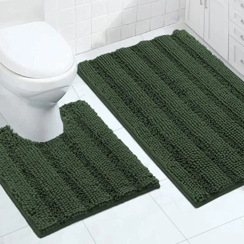 Vista 15 de Turquoize Alfombra de baño de chenilla de lujo para baño, extra absorbente, alfombra de ducha de microfibra antideslizante para baño, alfombra Aqua