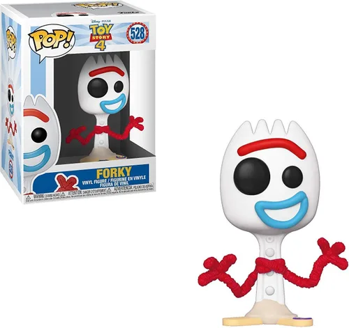 Vista 2 de Disney Pixar: Toy Story 4 - Forky Funko Pop! Figura de vinilo (incluye funda protectora compatible con Pop Box)